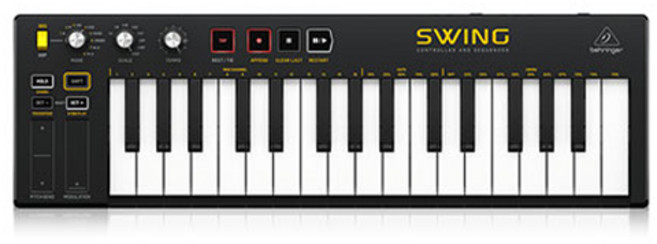 배링거 SWING 32건반 USB 미디 컨트롤러 키보드, 1개, 혼합색상