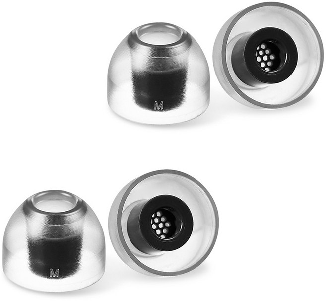 아즈라크리스탈2스탠다드프리미엄LSR이어팁, 블랙, 2세트