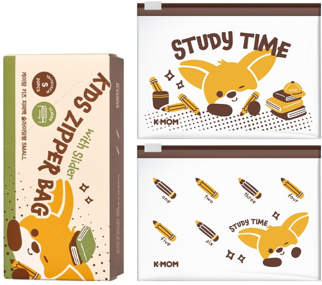 케이맘 키즈 지퍼백 슬라이딩형 20p, 1개