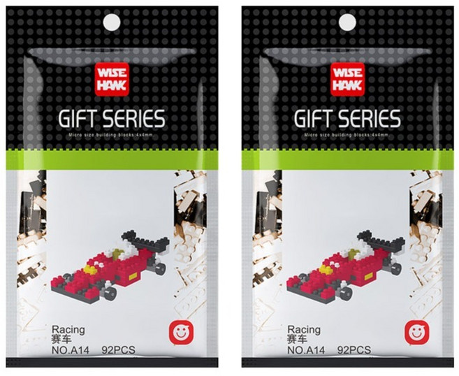 와이즈호크 F1자동차 나노블럭 A14wh, F1자동차(A14wh), 2개, 혼합색상