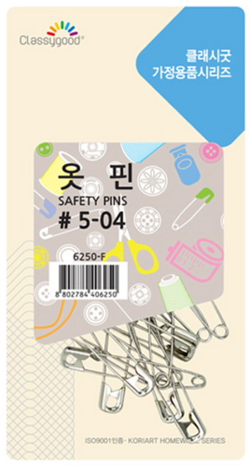 코텍스 옷핀 특대 5-04 15p, 1개