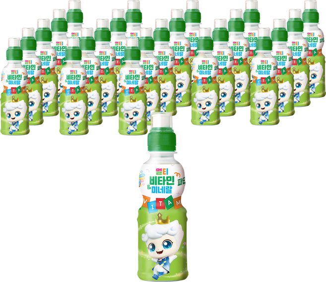 웅진 캐치티니핑 멀티비타민 미네랄 음료 파인애플맛, 24개, 200ml