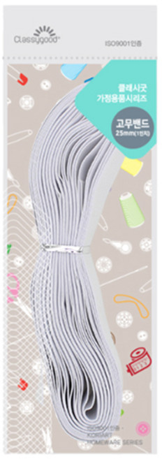 코텍스 클래시굿 고무줄밴드 25mm, 화이트, 1개