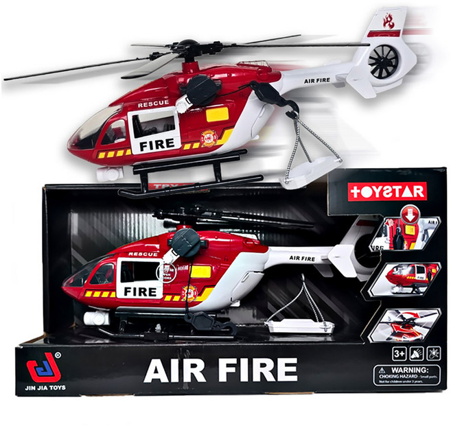 JINJIA TOYS IIL 救援直升機 消防直升機 Fire 玩具, 紅色, 1個