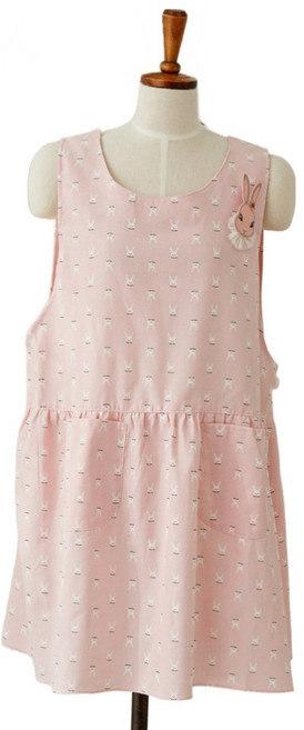 까사엘 토끼 앞치마, 핑크, 1개