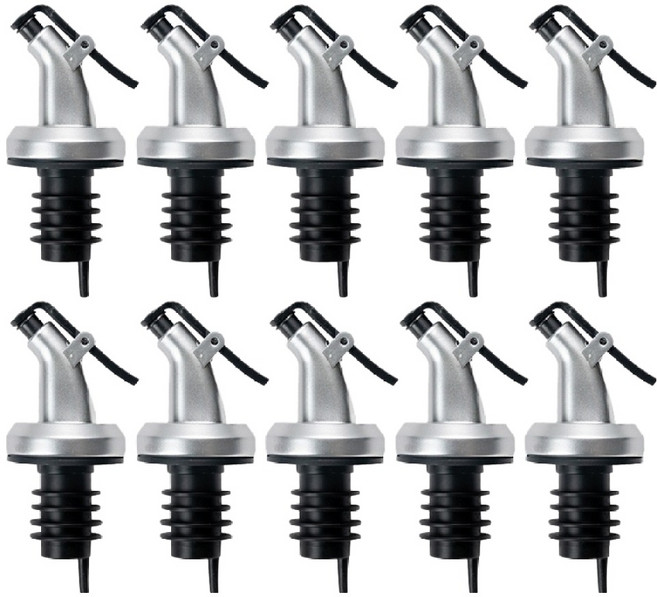 리온하임 실리콘 푸어러 오일 양념 소스 원터치 마개, 블랙, 10개