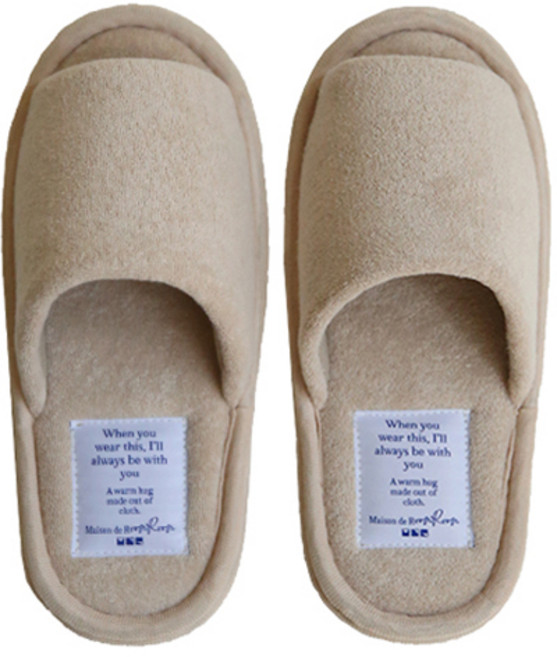 메종드룸룸 테리 홈 실내화, 베이지, 1개