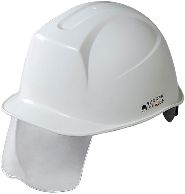DONGMYUNG 建築工地 施工現場 頭部保護 新型頭盔 安全護目鏡 安全帽 象牙白 DMS-D-3001, 1個