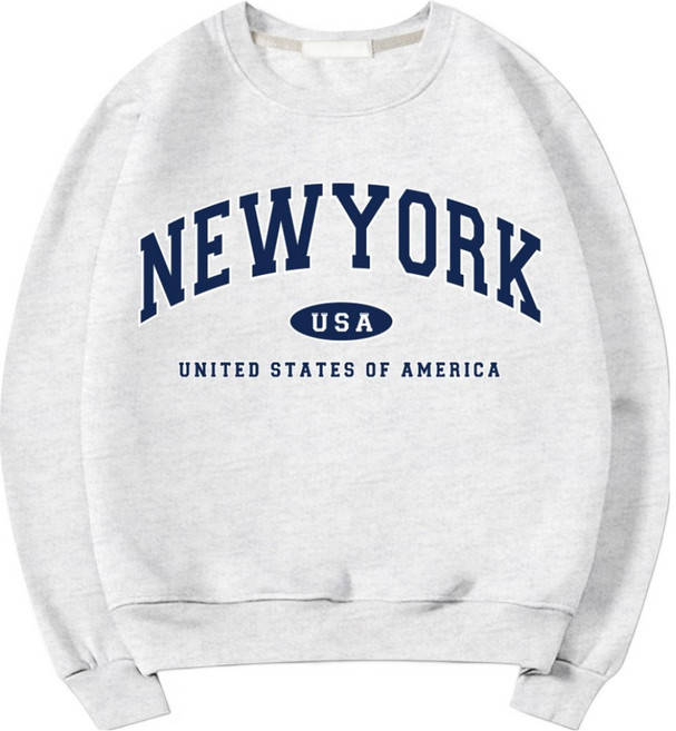 일루소 남녀공용 뉴욕USA 소프트 특양면 맨투맨