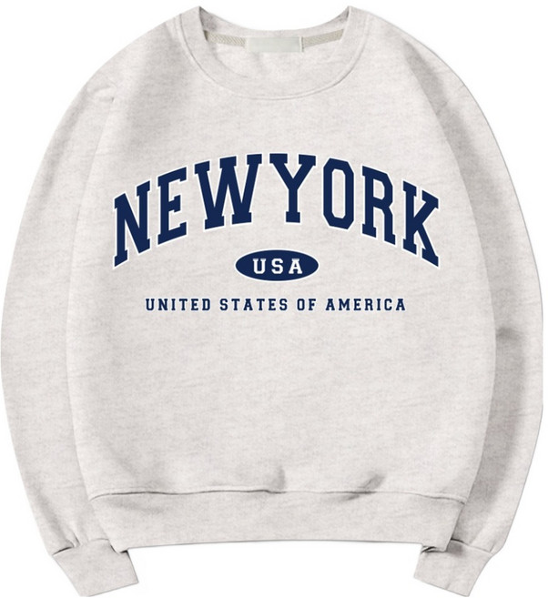 일루소 남녀공용 뉴욕USA 소프트 특양면 맨투맨