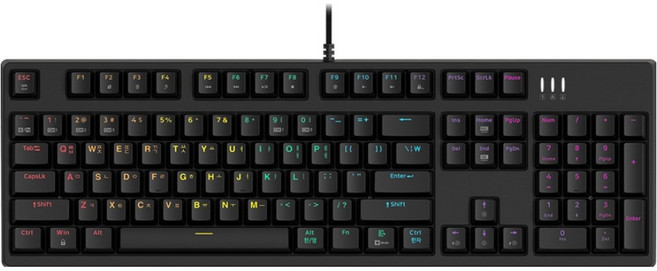 앱코 카일 광축 V2 LED 게이밍 기계식 유선 키보드, 블랙, K660S V2, 갈축