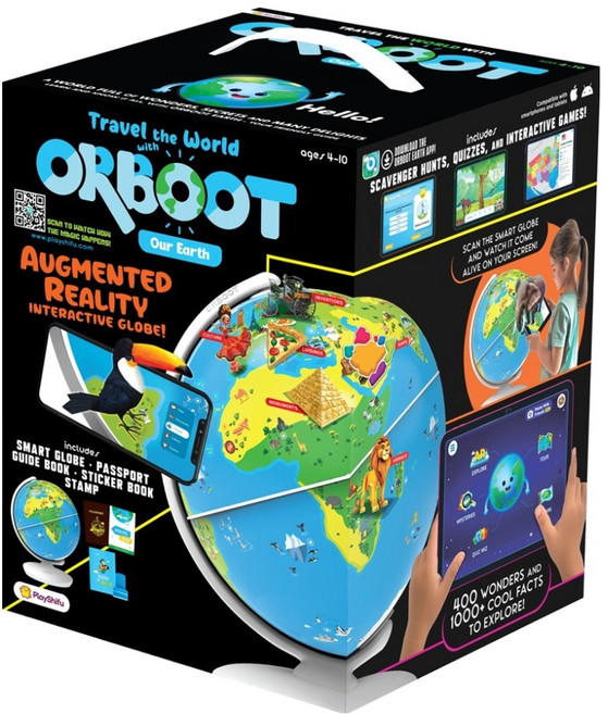 Playshifu 증강현실 스마트 지구본 오르부트 STEM 교육완구, 혼합색상