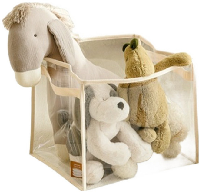 루나스토리 탄탄한 TPU 장난감 정리함, 투명, 1개