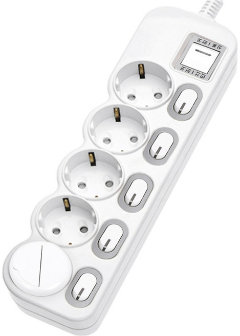 에코파워탭 국내 제조 개별 절전 과부하차단 멀티탭 5구 CSG-40425 + 안전커버 랜덤발송, 3m, 화이트 + 랜덤 발송, 1개