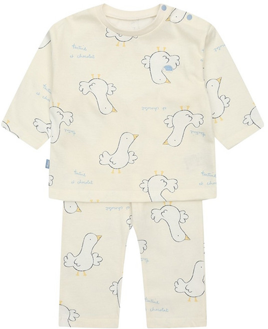 타티네쇼콜라 유아용 UL 오리 실내복 상하의 세트