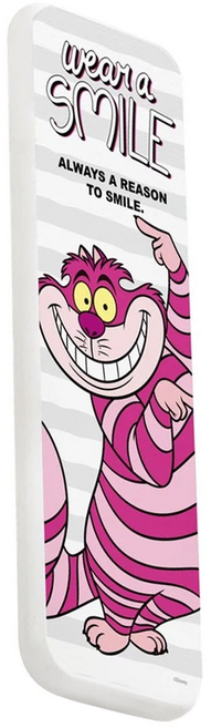 收納王妃 Disney 迪士尼 愛麗絲珪藻土洗漱墊 24 x 8cm 直, 灰條紋柴郡貓, 1個