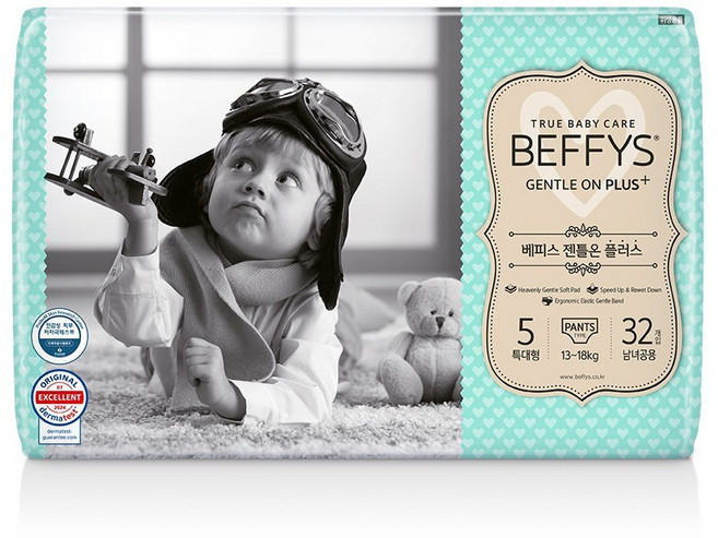 베피스 젠틀온 플러스 팬티형 기저귀 남녀공용, 특대형(XL), 32매