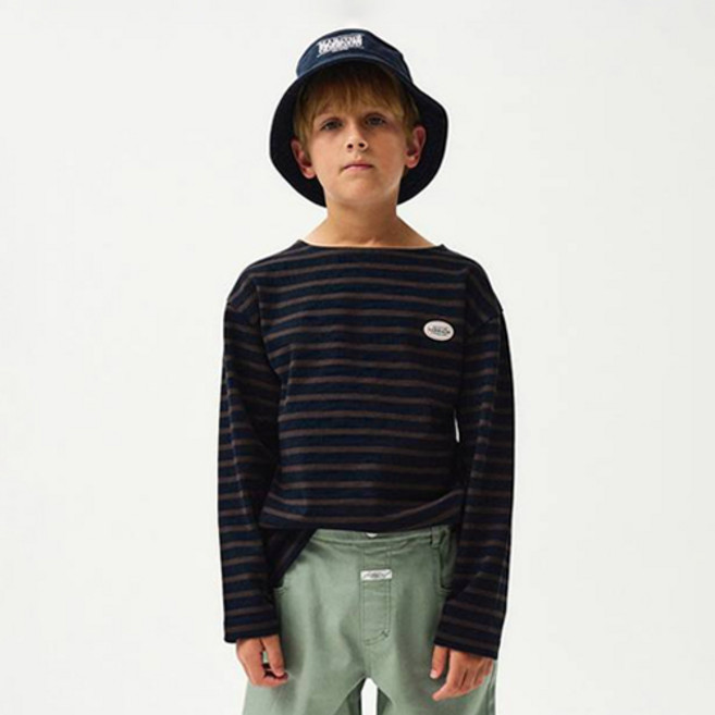 MaritheFrancoisGirbaud 兒童 ENFANT BORDER STRIPE LONG SLEEVE