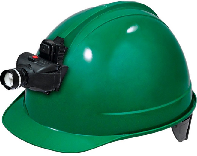 동명 고급형 투구형 안전모 헤드랜턴포함 KH001 다크그린, 1개