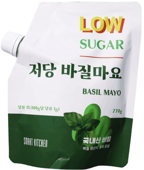 스마트키친 저당 바질마요, 1개, 270g