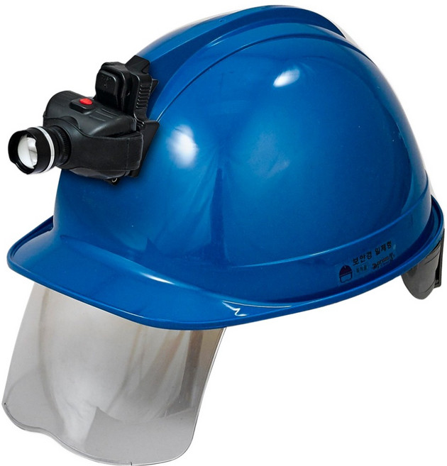 DONGMYUNG 高級型安全護目鏡安全帽含頭燈 KH002 藍色, 1個
