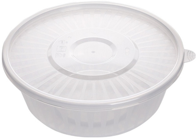 생활미소 다회용 원형 냉면용기 세트 중 1300ml, 10개입, 1세트