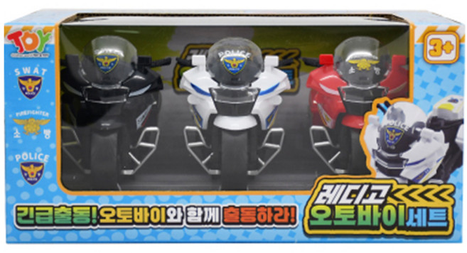 토이앤토이 레디고 오토바이 작동완구 3종 세트, 혼합색상, 1세트