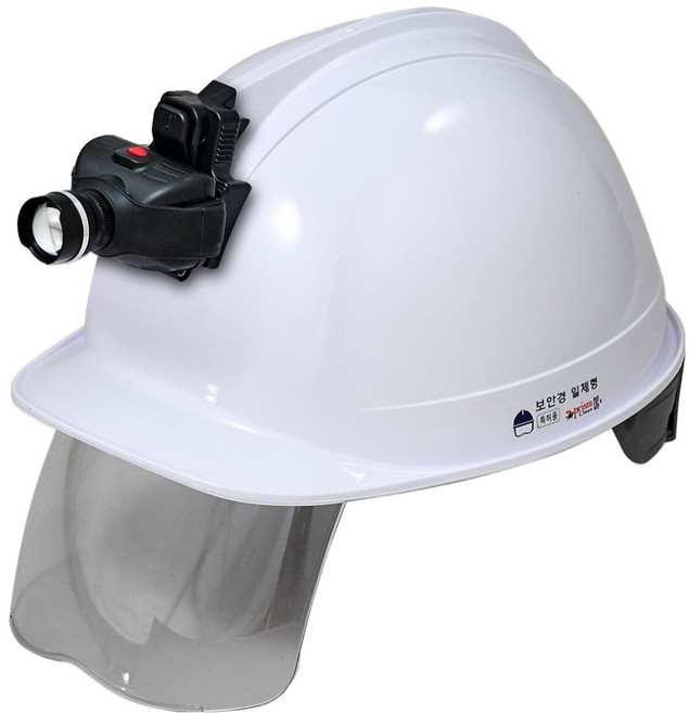 동명 고급형 보안경 안전모 헤드랜턴포함 KH002 화이트, 1개