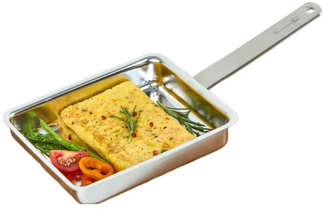 SILVERSTAR 인덕션 316 ooh 통3중 IH 무연마제 스텐 계란말이팬, 1개, 18cm