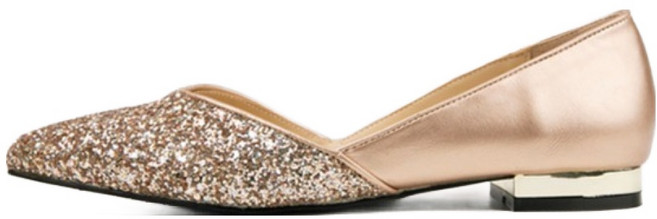 분홍코끼리 글로우 글리터 플랫 2cm