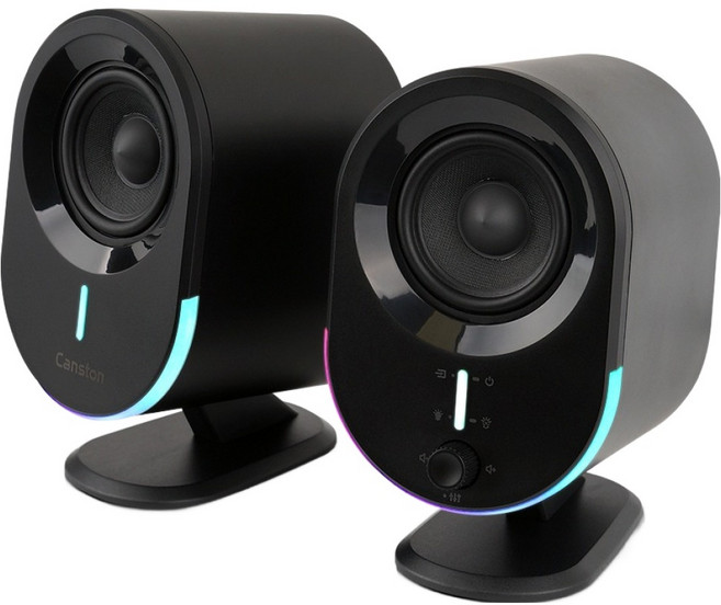 캔스톤 2채널 블루투스 게이밍 스피커, 블랙, F1BT