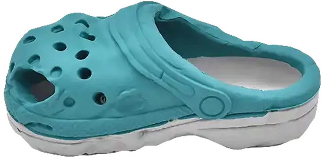 Petopia 拍拖皮婭 天然橡膠超耐咬玩具 園丁鞋 耐磨抗撕裂 潔牙漏食寵物玩具, 園丁鞋(藍色), 1個