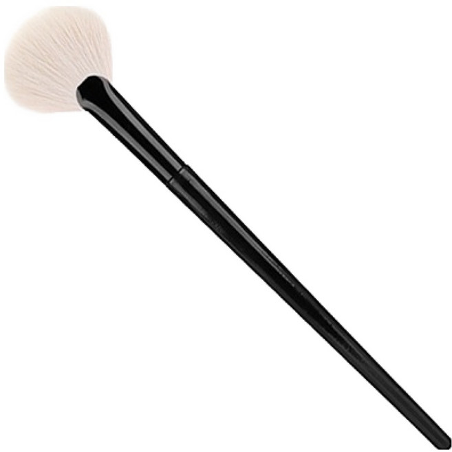 딥톡 둥근 부채꼴 하이라이터 브러쉬, 1개, 블랙