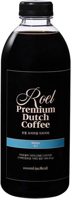 로엘 콜드브루 원액 케냐 더치커피, 1L, 1개입, 1개