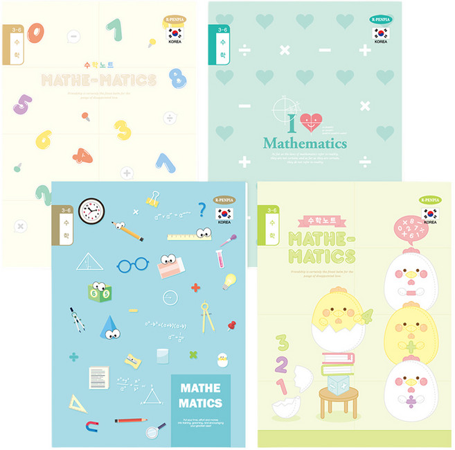 펜피아 1000 초등 제본노트 3~6수학, 랜덤발송, 10개