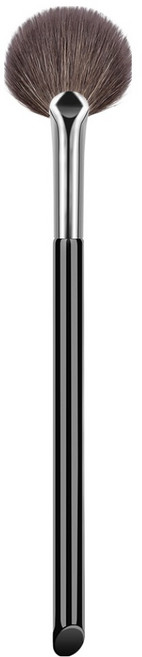 딥톡 메이크업 하이라이터 부채 브러쉬, 1개, 블랙