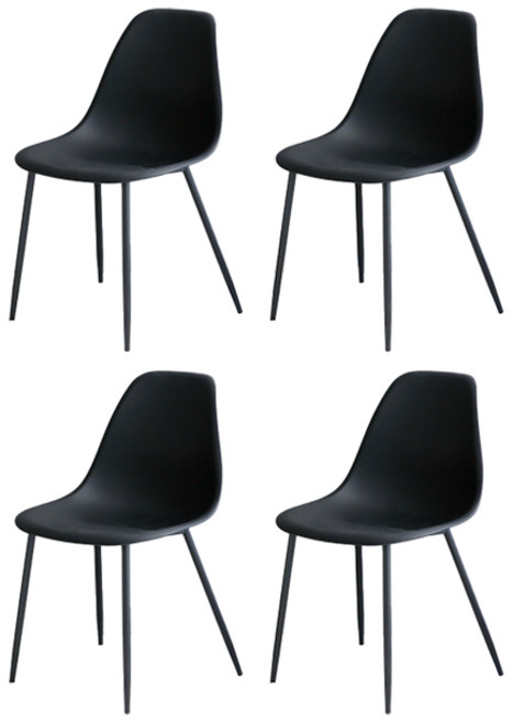 마켓비 JOPINI 의자 C808TS, 블랙, 4개