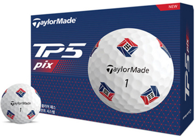 테일러메이드 2025 TP5 PIX KOR 골프공 5피스 185 x 140 x 50mm, 화이트, 12개입, 1개