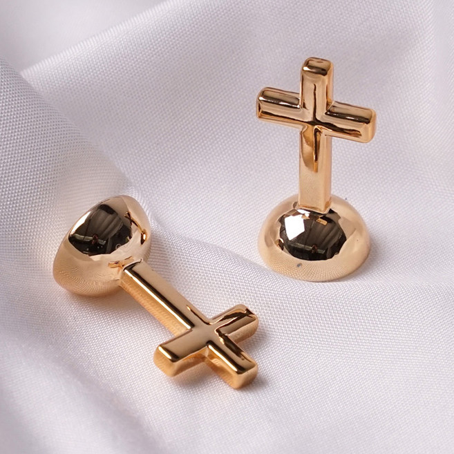 morningscent 봉안당 십자가 인테리어 미니어처 소품 2p, 골드