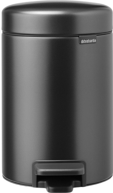 브라반티아 뉴 아이콘 페달 휴지통, 컨피던트 그레이