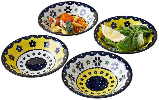 모던하우스 데이지프릴 접시세트, 혼합색상, 1세트, 찬기 4P