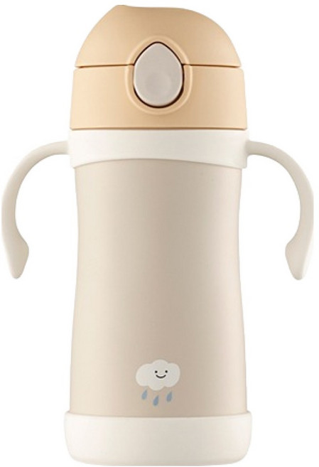 푸고 유아용 프리미엄 뉴트럴 시리즈 대용량 빨대컵, 350ml, 1개, 뉴트럴베이지