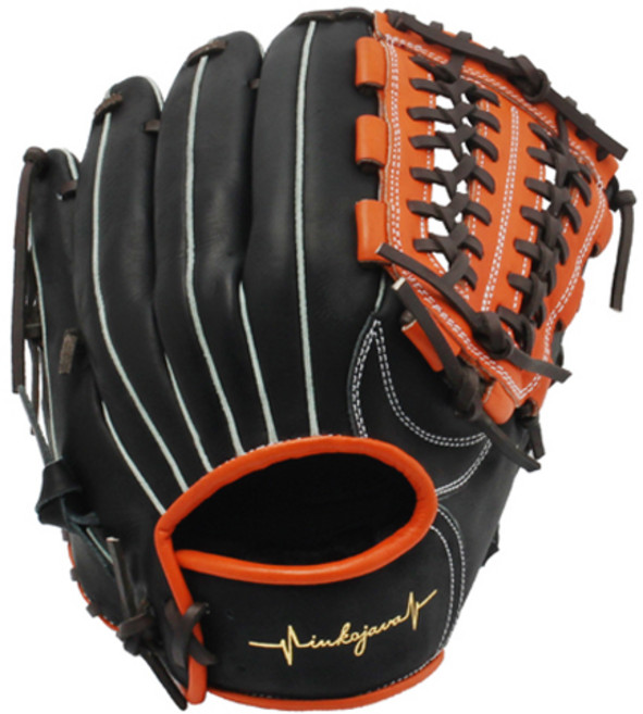 IKJ 올라운드 글러브 우투용 RP BP-5 25, BLACK + ORANGE + DBROWN, 1개