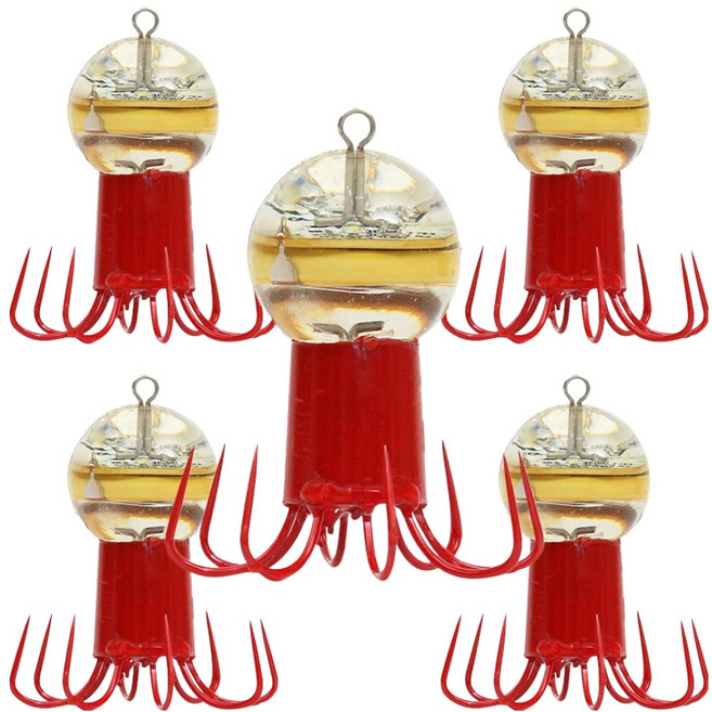 싸파 더블킬 킹볼 8침 LED 발광 애자 SDK-KLSB50, 혼합색상, 50g, 5개