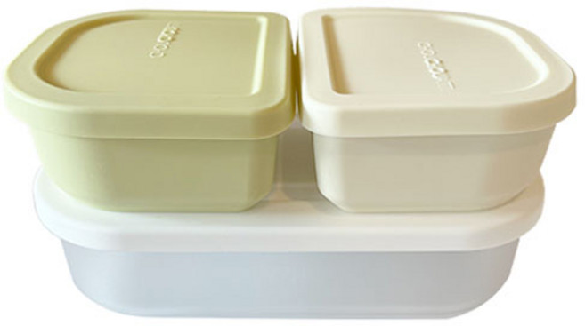 슈슈아띠 도시락통 700ml + 300ml x 2p 세트, 1세트, 퓨어화이트