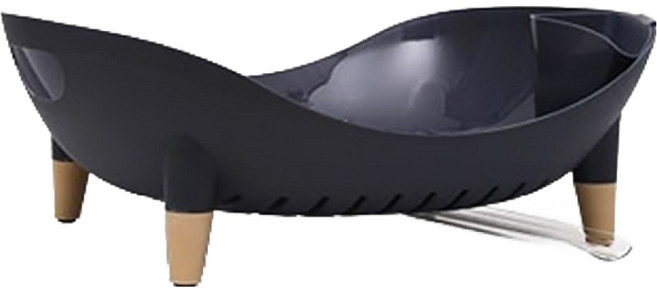 셰프웨어 클래시 와이드 식기건조대, 1단, 딥블루, 1개