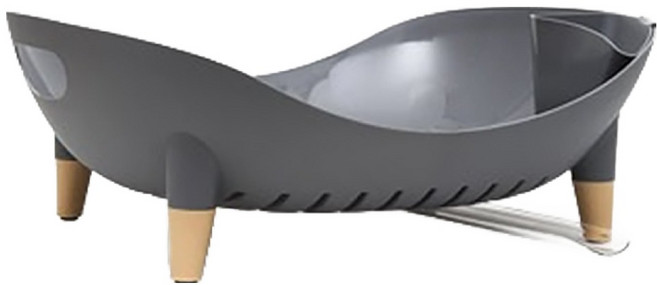 셰프웨어 클래시 와이드 식기건조대, 1단, 소프트그레이, 1개