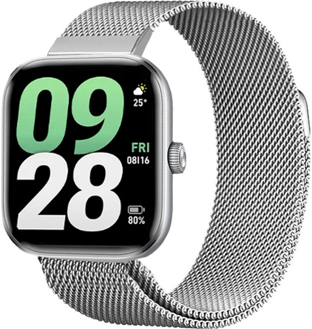 스페이스쉴드 스마트워치 메탈 스트랩, 실버, 1개