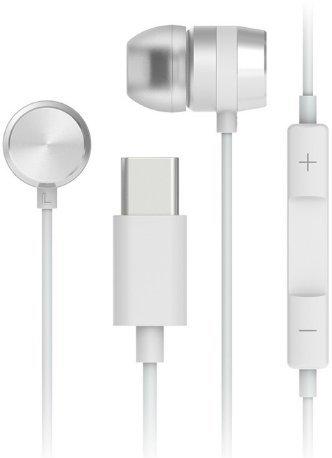 아이리버 애플 아이폰 삼성 갤럭시 호환 C타입 알루미늄 커널형 유선 이어폰 ICP-G606 화이트
