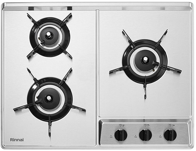 린나이 가스쿡탑 빌트인 가스렌지 3구 건전지 교체형, RBR-NS301DIJ, LNG